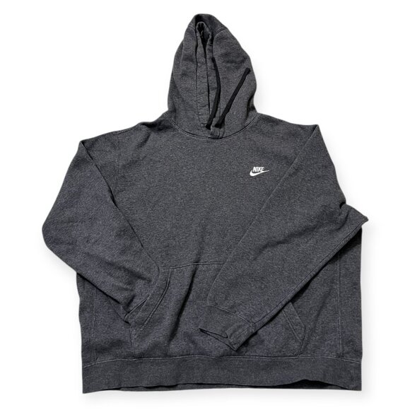 Nike Men’s XL Pullover Hoodie Dark Gray Fleece Sweatshirt athletic wear - Picture 2 of 9
